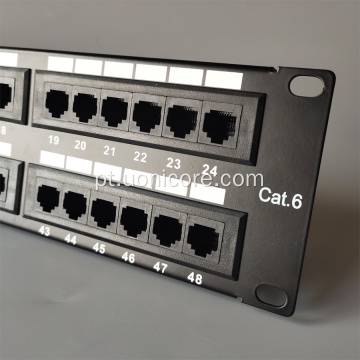 Painel de patch Ethernet RJ45 de 48 portas